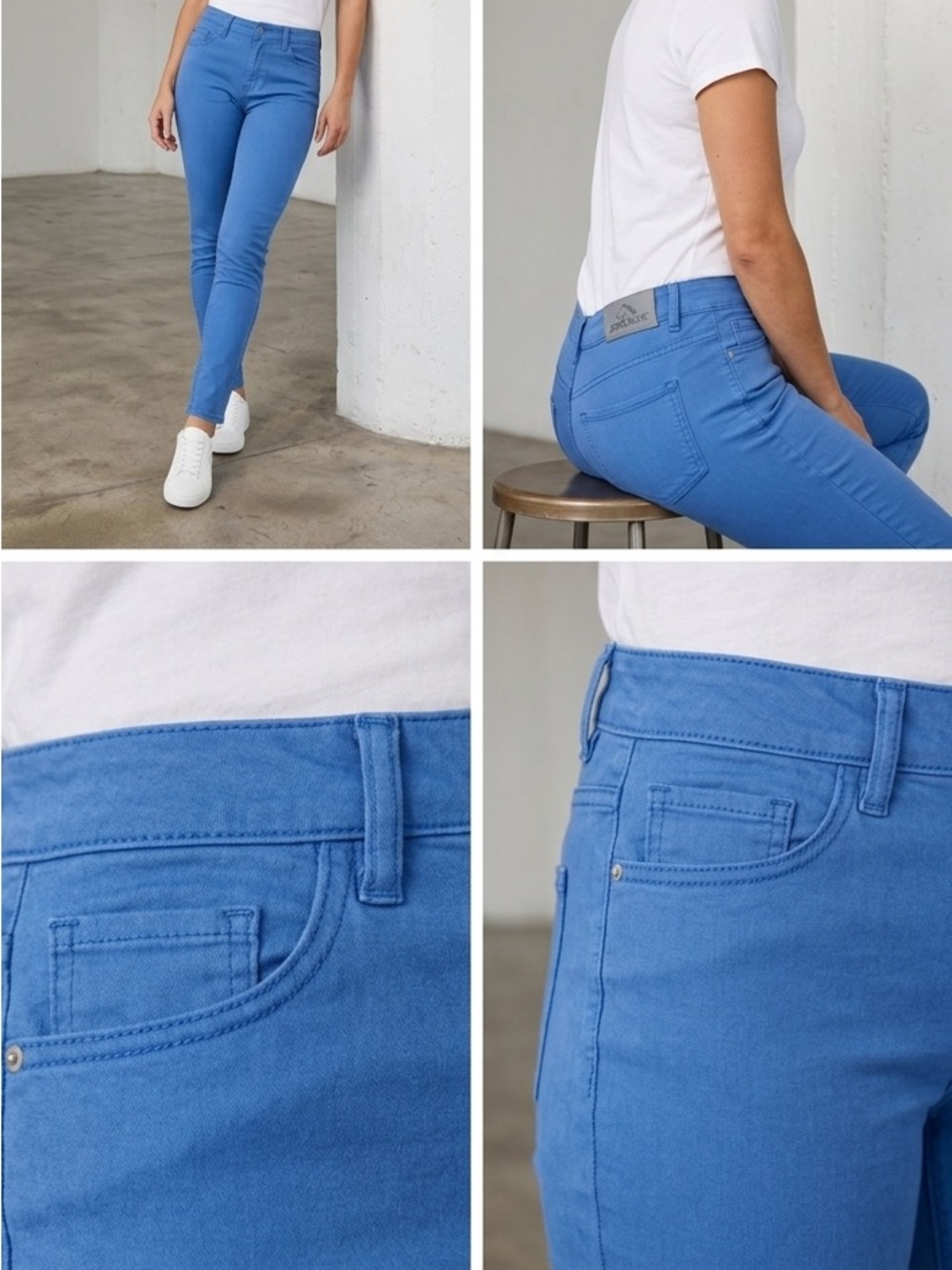 Jordache Cornflower Blue Skinny Jeans Size 6 Stretch Denim